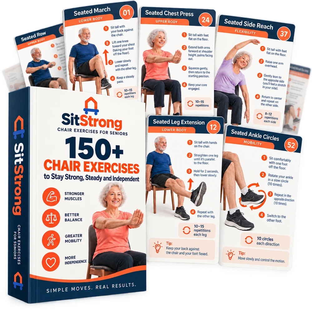 The SitStrong Kit: 150+ chair exercises workbook and exercise cards